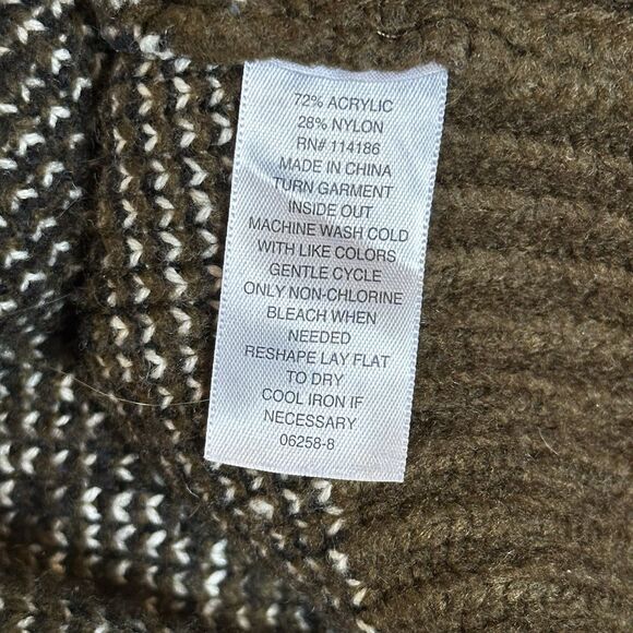 Arizona Sweater Womens M L Green Y2K Holiday Plaid Chunky Knit Soft Grunge Cozy - Picture 6 of 7